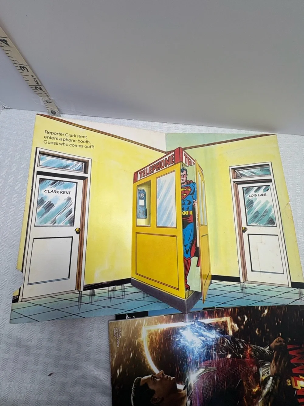 Vintage Superman Pop-Up Hardcover Book - and other random selections set.